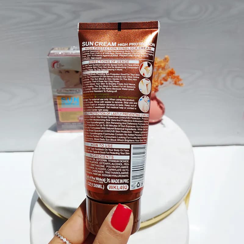 کرم ضدآفتاب وکالی spf70 حجم 130 میلی لیتر — تصویر ۳