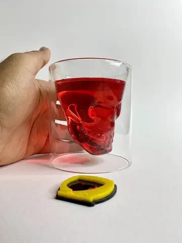 لیوان دوجداره اسکلتی بزرگ
