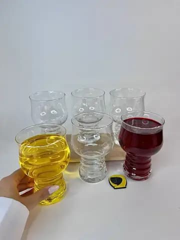 لیوان بلور قارچی کوتاه 6 عددی