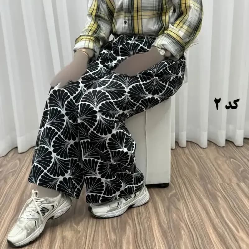 شلوار بوگاتی کد 777 فری سایز تا 48 زنانه چهارفصل تنخور شیک و راحت بدون آبرفت و رنگرفتگی — تصویر ۳