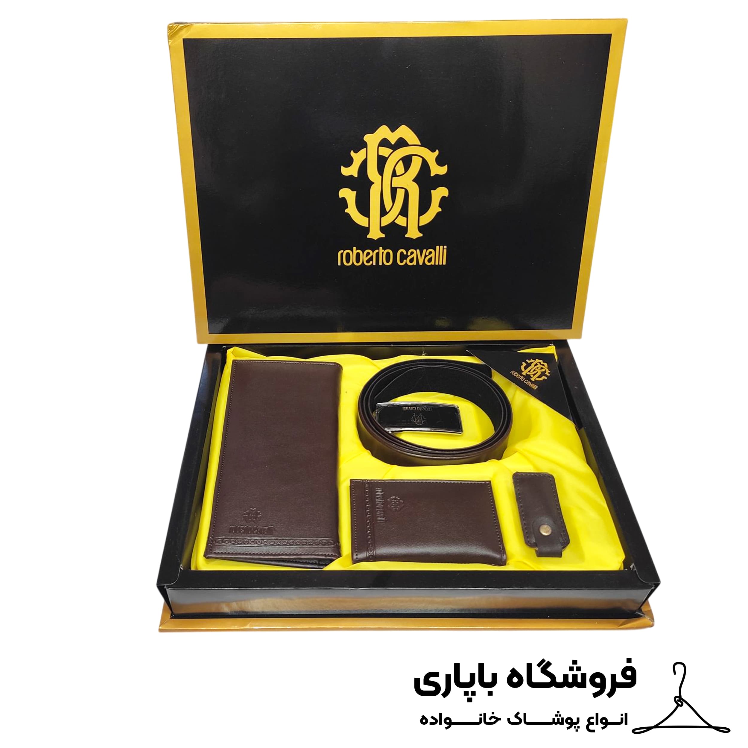 ست هدیه مردانه اکارو چرم مدل roberto cavalli کد s008262