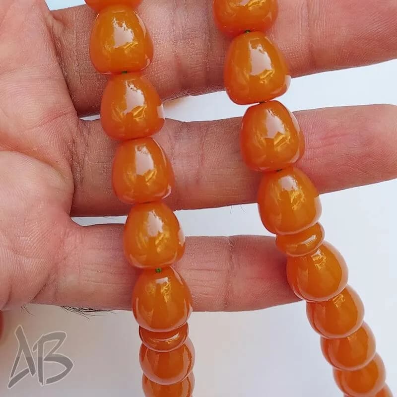 تسبیح سندلوس اصل کد 952 بودار 45 دانه تراش اشکی گلابی آقابزرگ — تصویر ۴
