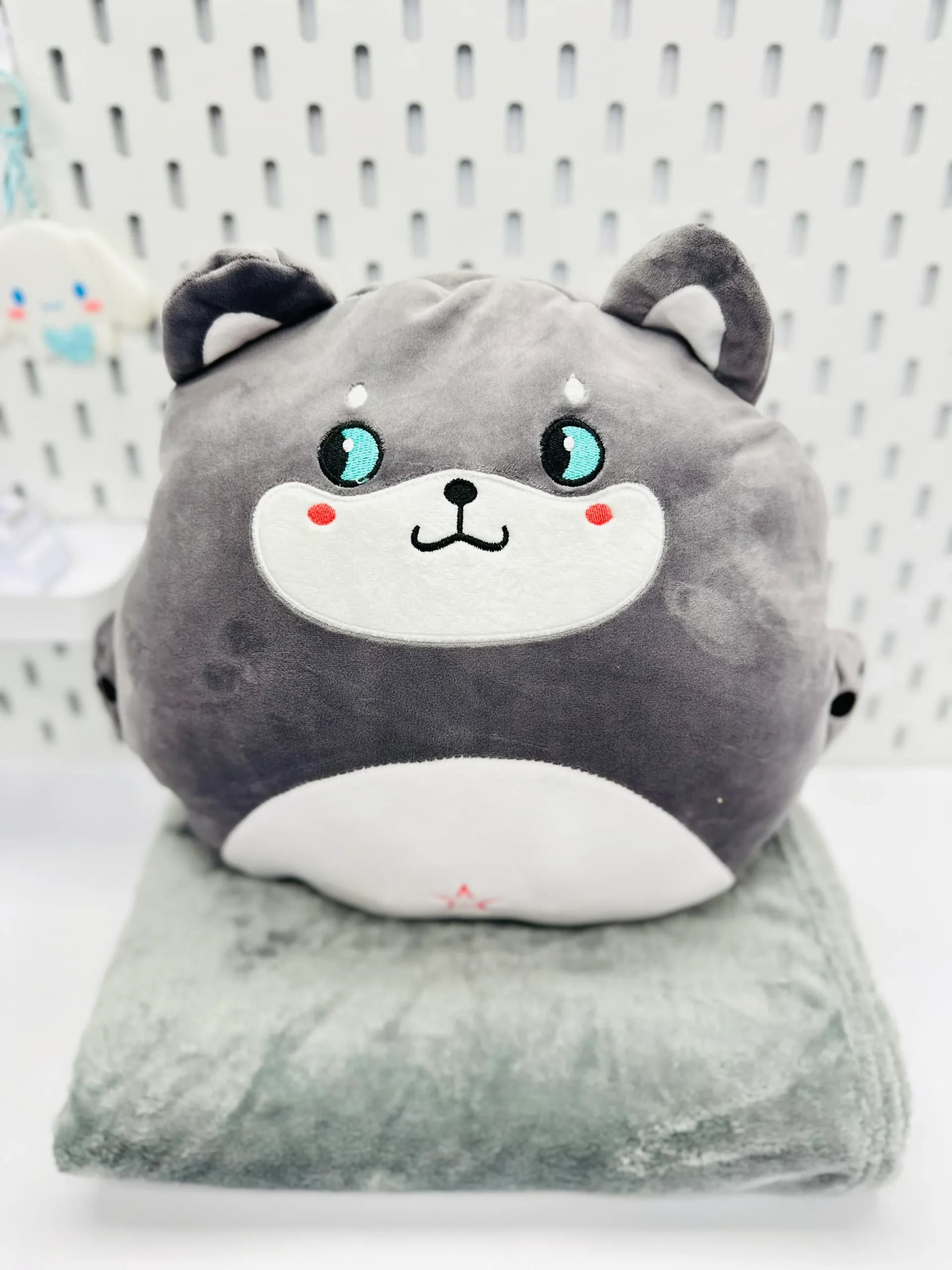 پتو بالشتی گربه طوسی Gray