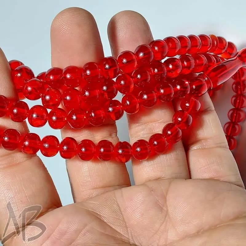 تسبیح سندلوس صددانه (101 دانه) بودار گرد ریز و بسیار خوشرنگ کد 905 آقابزرگ — تصویر ۴