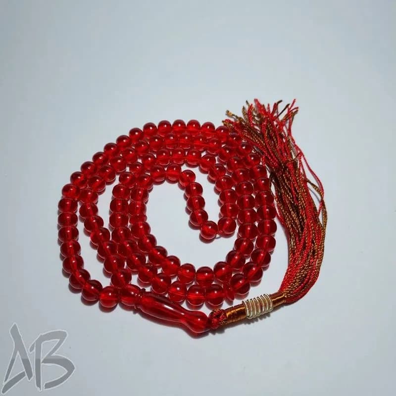تسبیح سندلوس صددانه (101 دانه) بودار گرد ریز و بسیار خوشرنگ کد 905 آقابزرگ — تصویر ۶