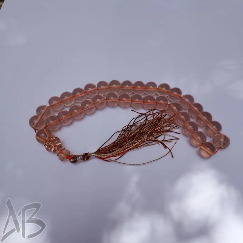 تسبیح سندلوس 33 دانه اپالین بودار تراش چرتکه ای قیچی بسیار زیبا کد 878 آقابزرگ — تصویر ۲
