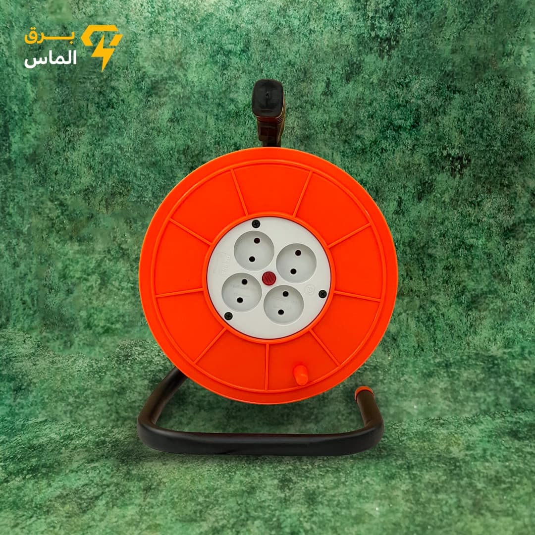قرقره کابل جمع کن بلبورینگی 4 پریز 20 متری (قطر 25 سانت)