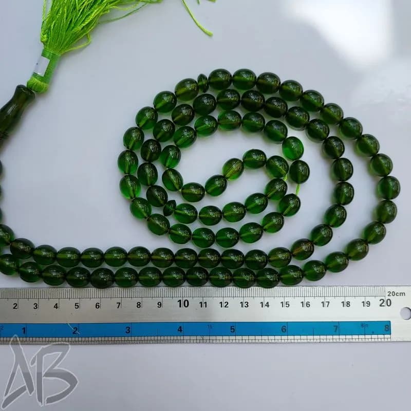 تسبیح سندلوس صد دانه (101 دانه) بودار تراش بیضی بسیار بلند کد 883 آقابزرگ — تصویر ۴