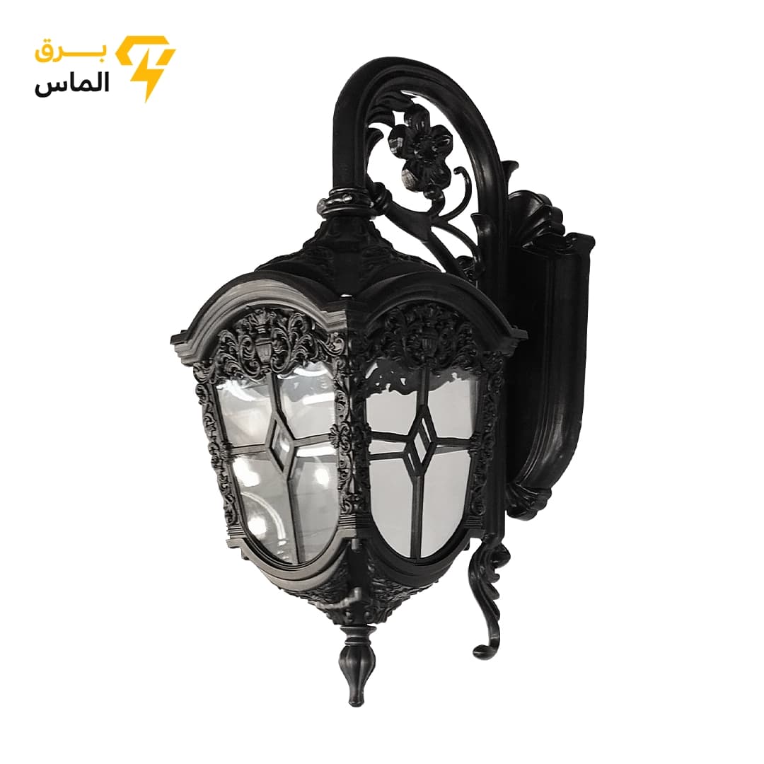 چراغ دیواری حیاطی آوین مشکی — تصویر ۲