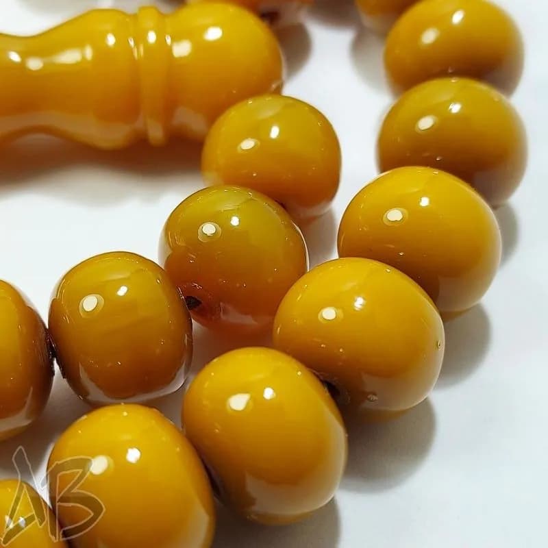 تسبیح سندلوس 33 دانه بودار تراش چرتکه ای خوش رنگ و خوش دست کد 841 آقابزرگ — تصویر ۵