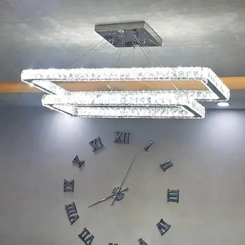 لوستر کریستالی مدرن جزیره 80×30 — تصویر ۲