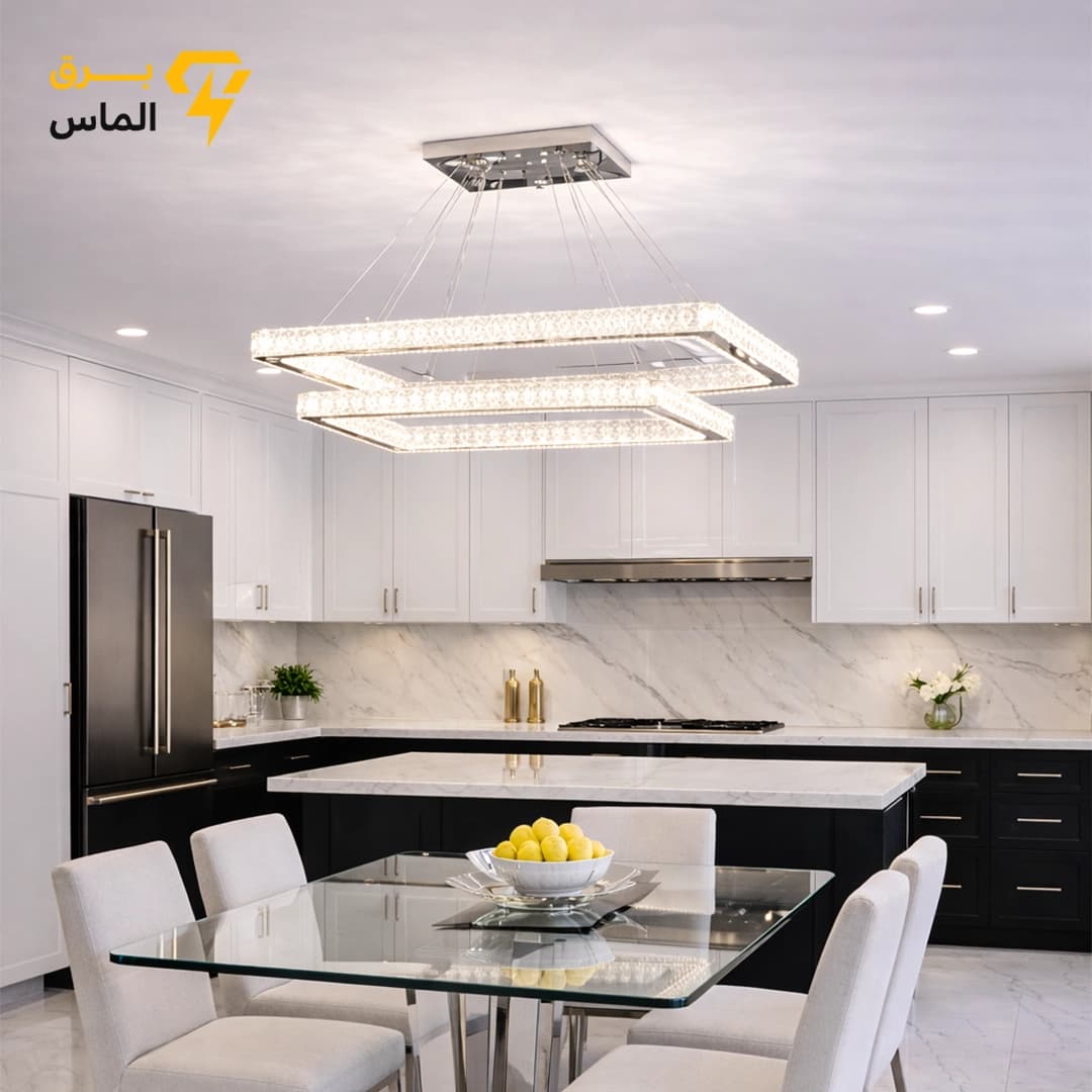 لوستر کریستالی مدرن جزیره 80×30
