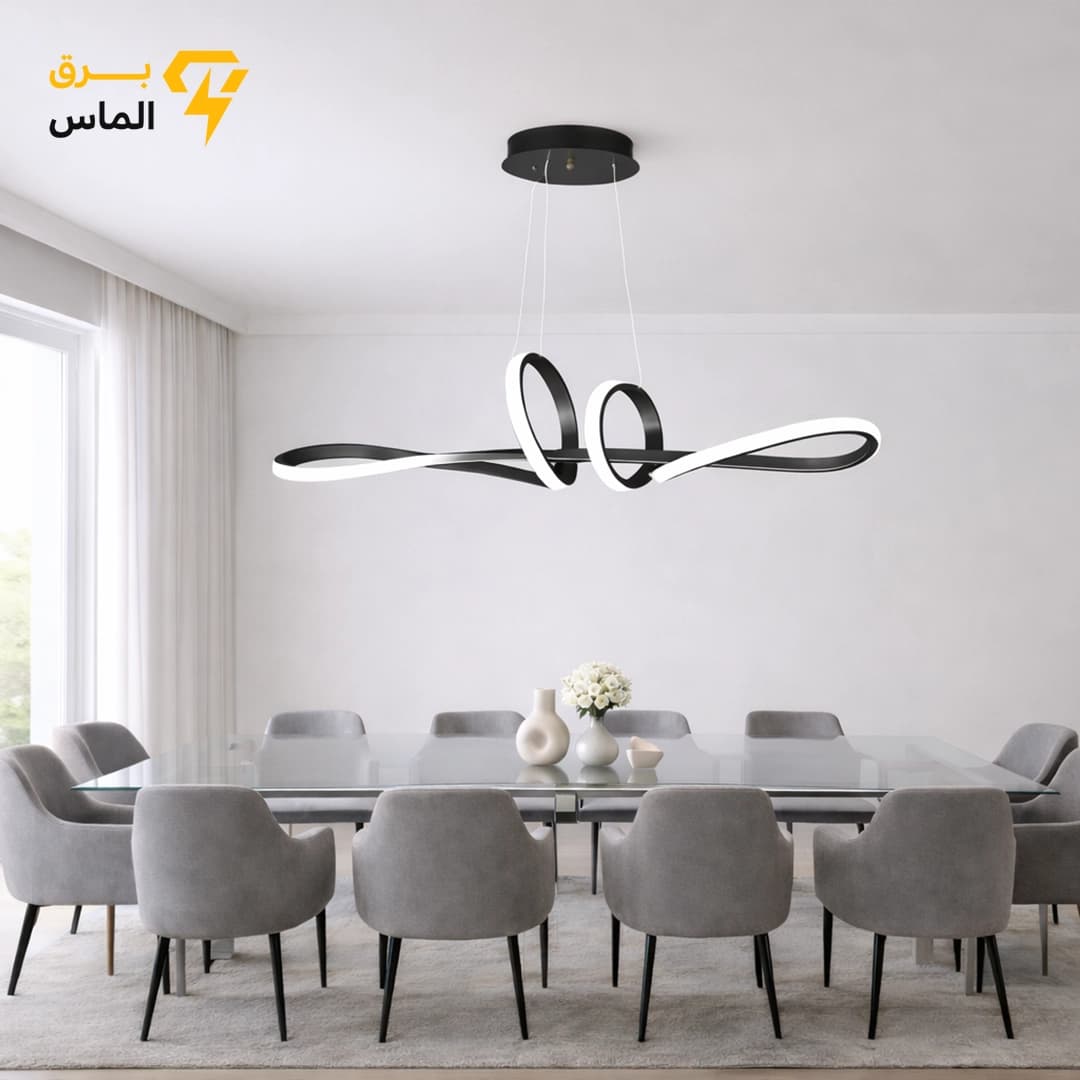 لوستر مدرن شکلاتی با ریموت کنترل / چهار حالته / مشکی الکترواستاتیک وارداتی / آلومینیوم دایکاست / ضمانت 2 ساله معتبر