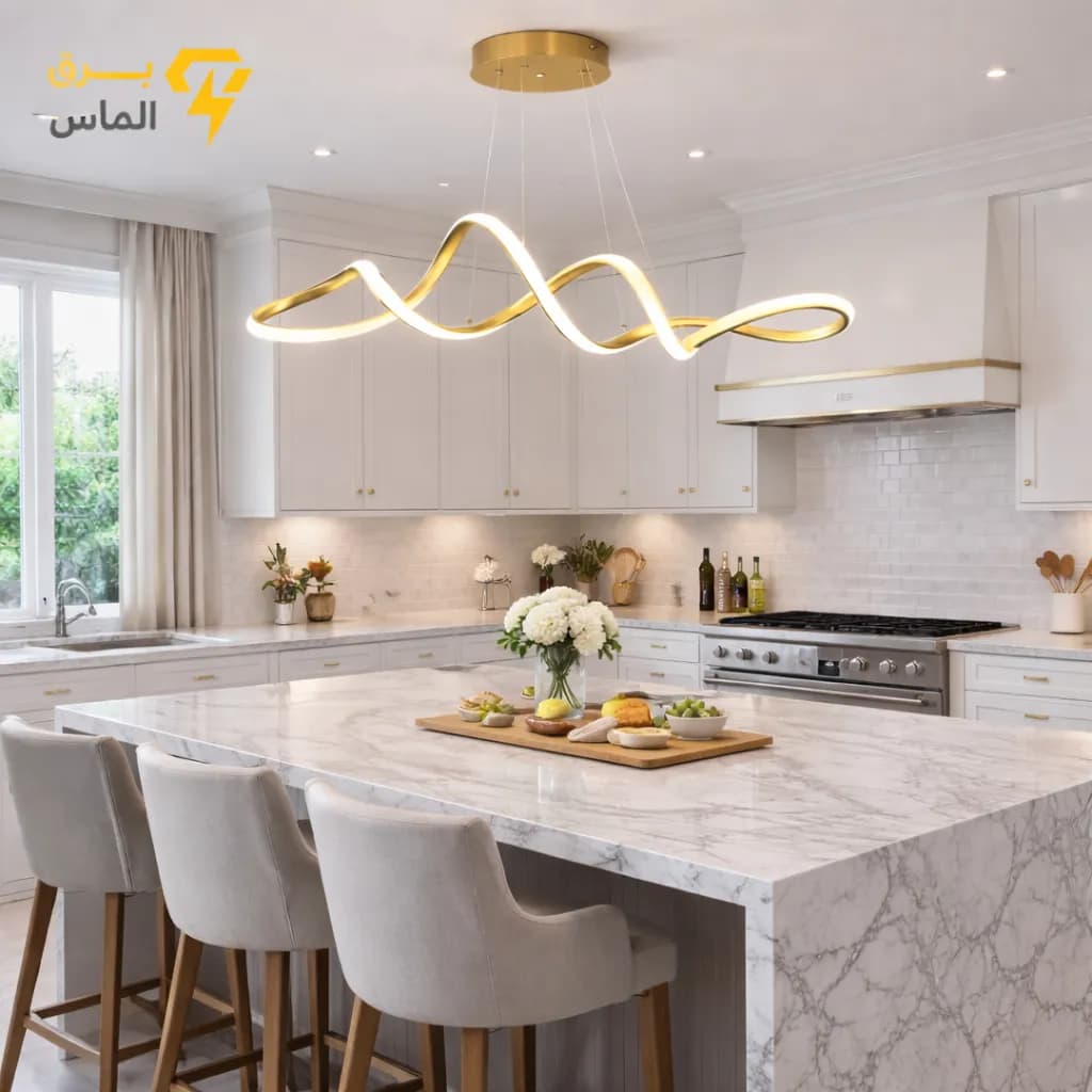 لوستر مدرن لاینر دلارام چهار حالته / آلومینیوم دایکاست / طلایی الکترواستاتیک وارداتی / ضمانت 2 ساله معتبر