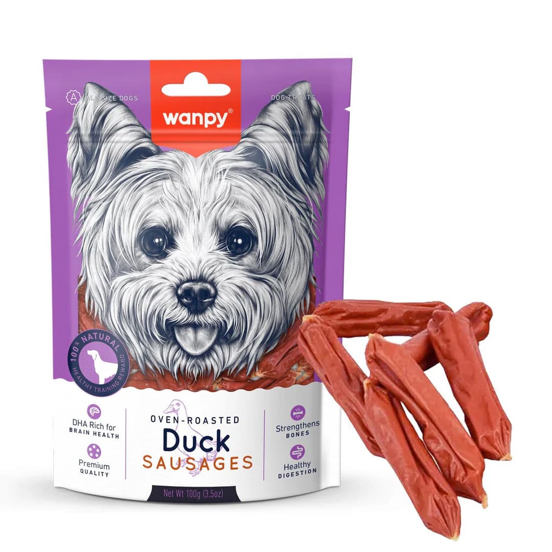 تشویقی سگ ونپی سوسیس اردک Wanpy Sausages وزن 100 گرم — تصویر ۲