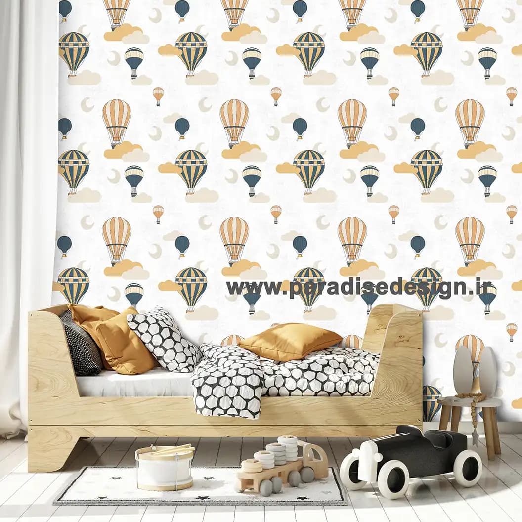 کاغذ دیواری بالن راه راه کد D49