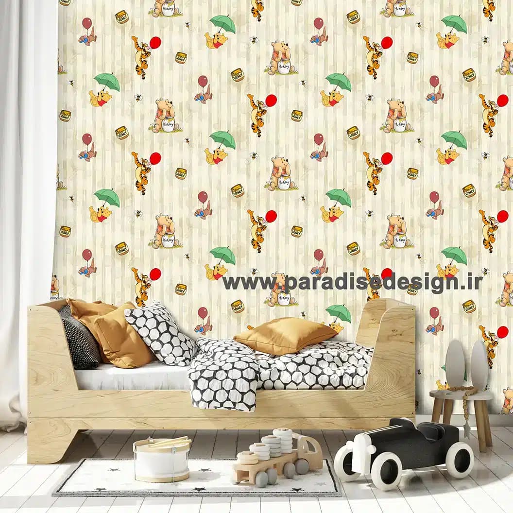 کاغذ دیواری کودک طرح وینی د پو کد D27