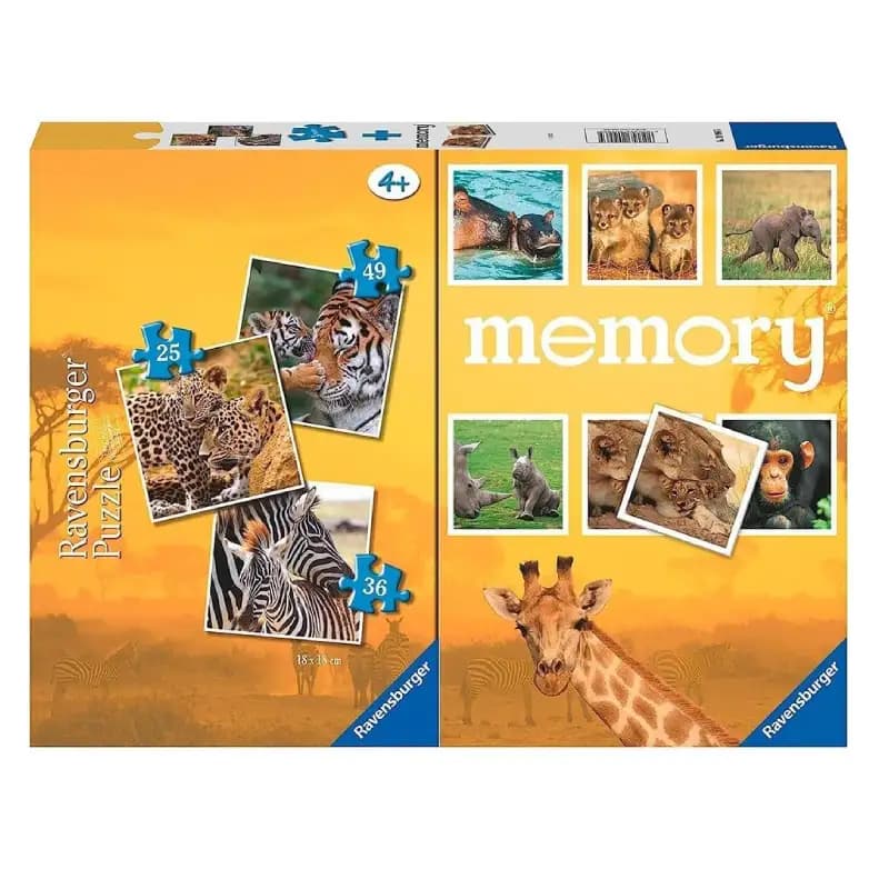 بازی فکری رونزبرگر مدل baby animals 3 puzzle memory کد20996