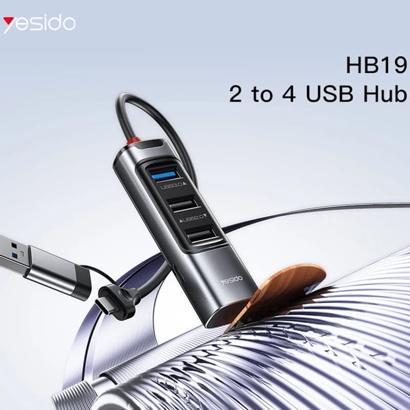 هاب 6 پورت usb-c یسیدو مدل HB19 — تصویر ۴