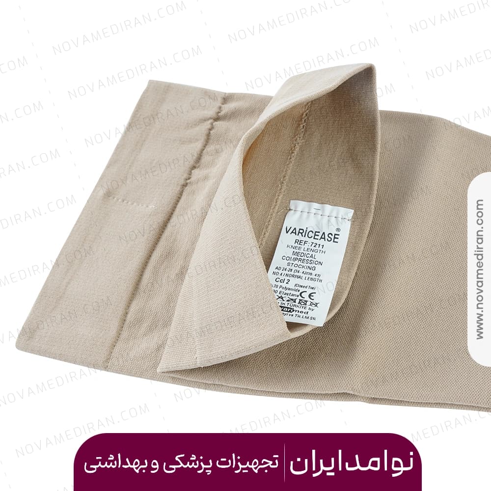 جوراب واریس زیر زانو ترکیه‌ای پنجه بسته AD برند varicease — تصویر ۳