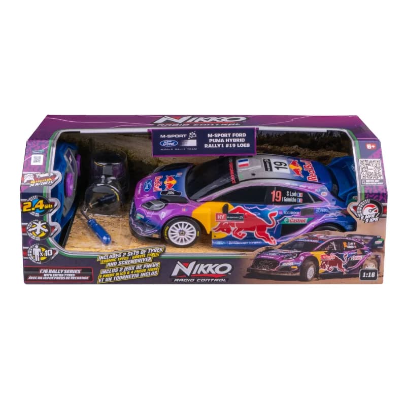 ماشین کنترلی nikko مدل Rally series rc-sport ford puma کد 10401 — تصویر ۴