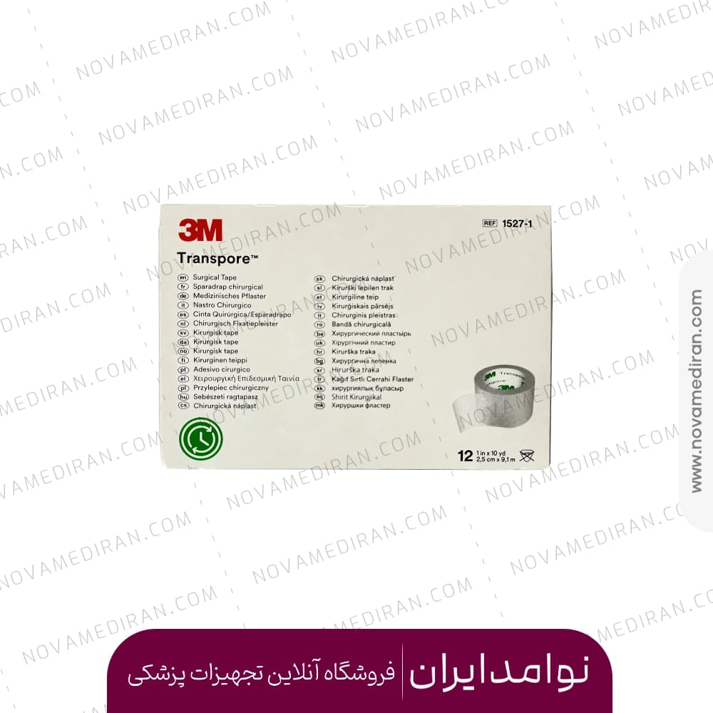چسب ضد حساسیت ۲.۵ سانت ترانسپور شیشه ای 3M