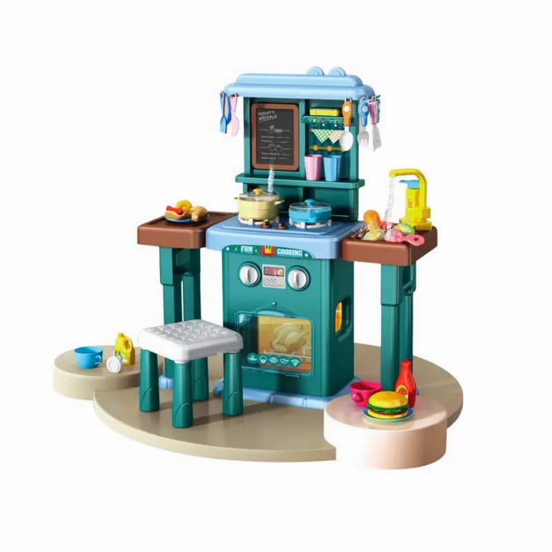 ست آشپزخانه 64 قطعه اسباب بازی مدل Spraying kitchen cooking