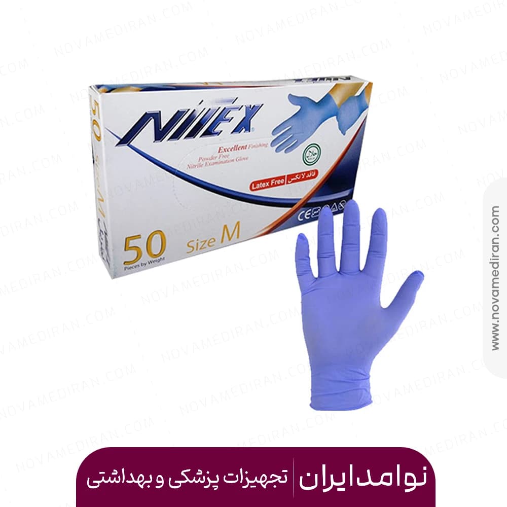 دستکش نیتریل Nitex بسته 100 عددی — تصویر ۲