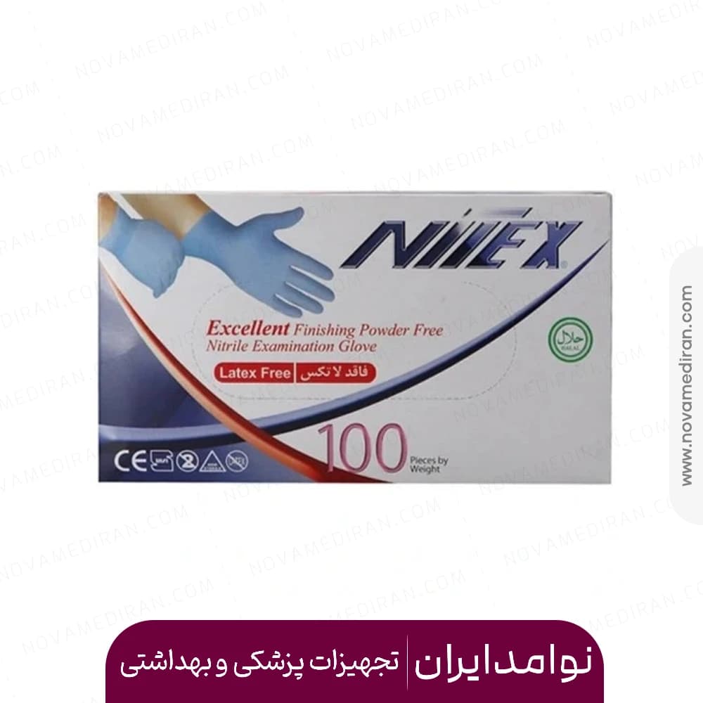 دستکش نیتریل Nitex بسته 100 عددی