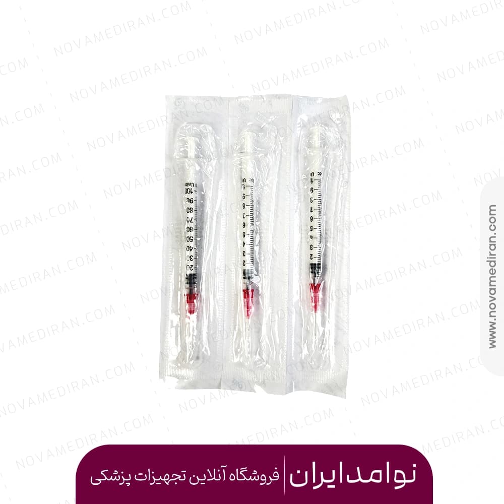 سرنگ انسولین لوئراسلیپ 1 سی سی حلما طب — تصویر ۳