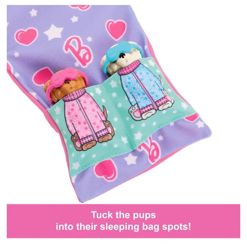 عروسک باربی مدل Barbie and Her Puppies Pjama Party کدHXN01MAT — تصویر ۶