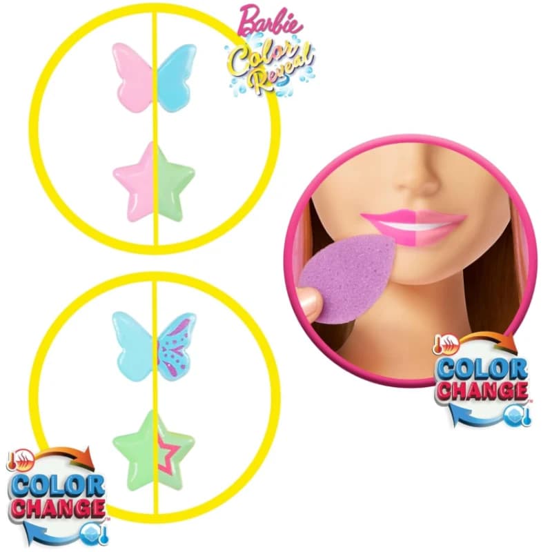 عروسک باربی سر آرایشی مدل Barbie Hair Design Bust کدJFG81MAT — تصویر ۶