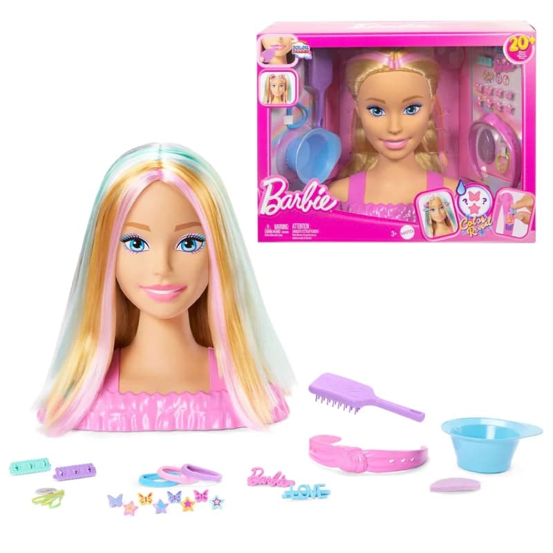 عروسک باربی سر آرایشی مدل Barbie Hair Design Bust کدJFG81MAT