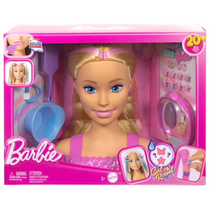 عروسک باربی سر آرایشی مدل Barbie Hair Design Bust کدJFG81MAT — تصویر ۷