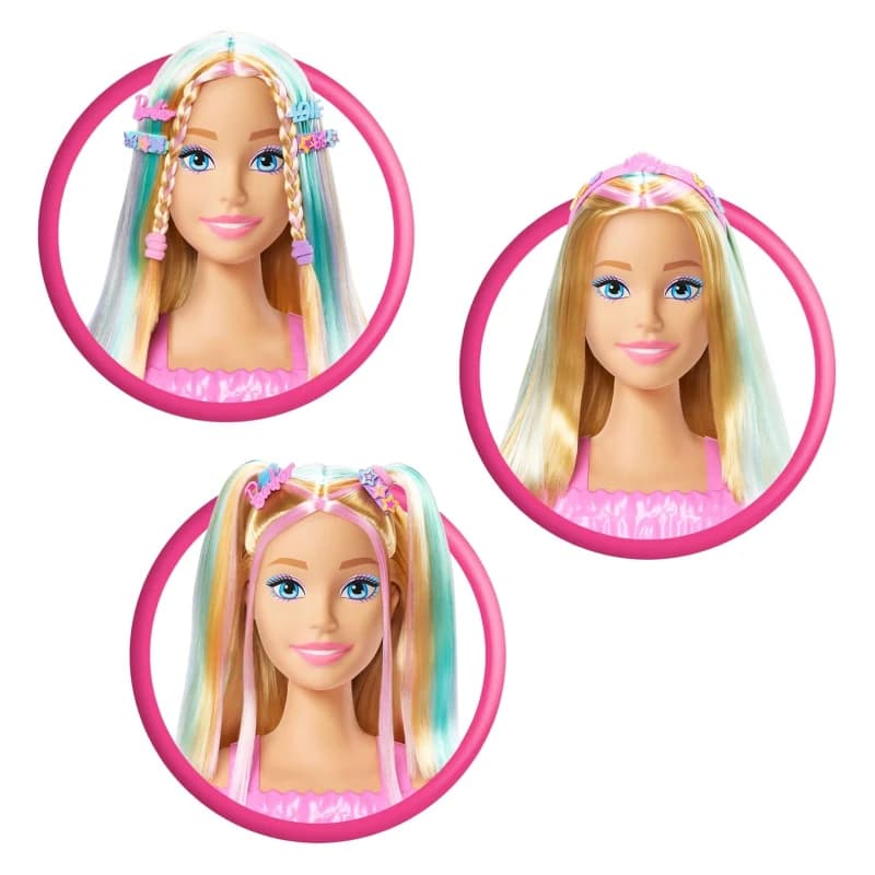 عروسک باربی سر آرایشی مدل Barbie Hair Design Bust کدJFG81MAT — تصویر ۲