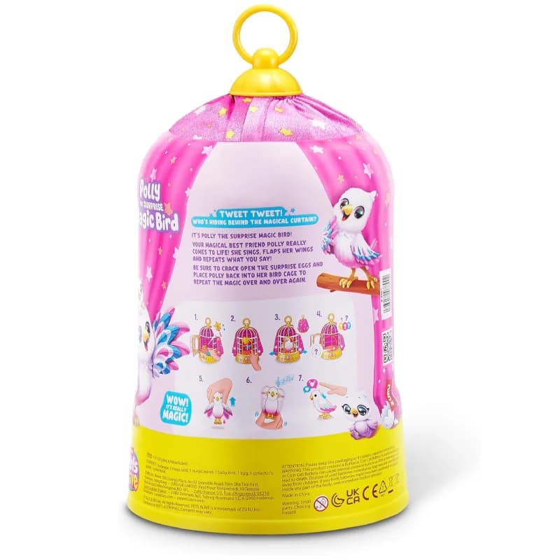 پرنده رباتیک سخنگو Pets Alive Polly مدل Magic Bird برند zuru — تصویر ۲
