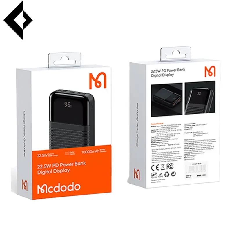 پاوربانک مک دودو مدل MC-5851 ظرفیت 10000 میلی آمپر ساعت — تصویر ۸