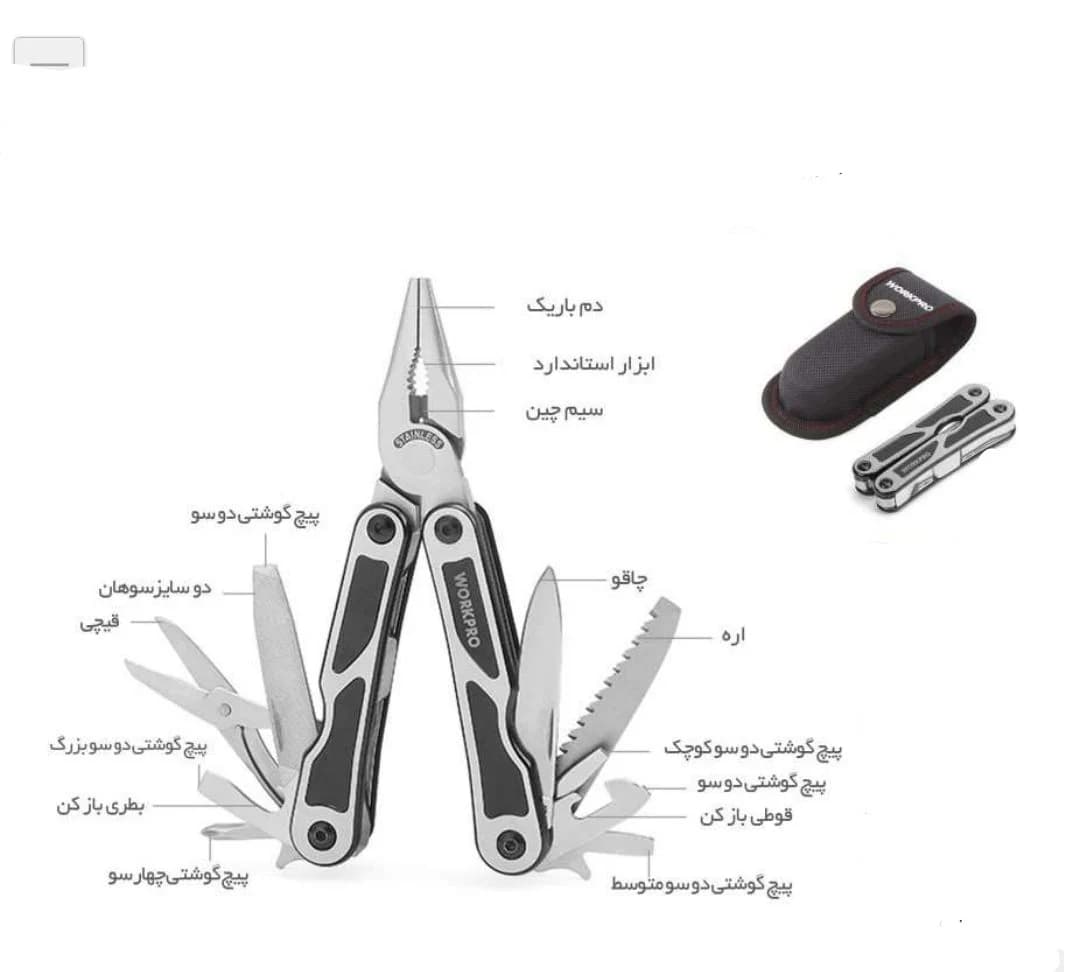 مینی پلایر ۱۵ کاره برند WORKPRO ورک پرو کد کالا WP382009