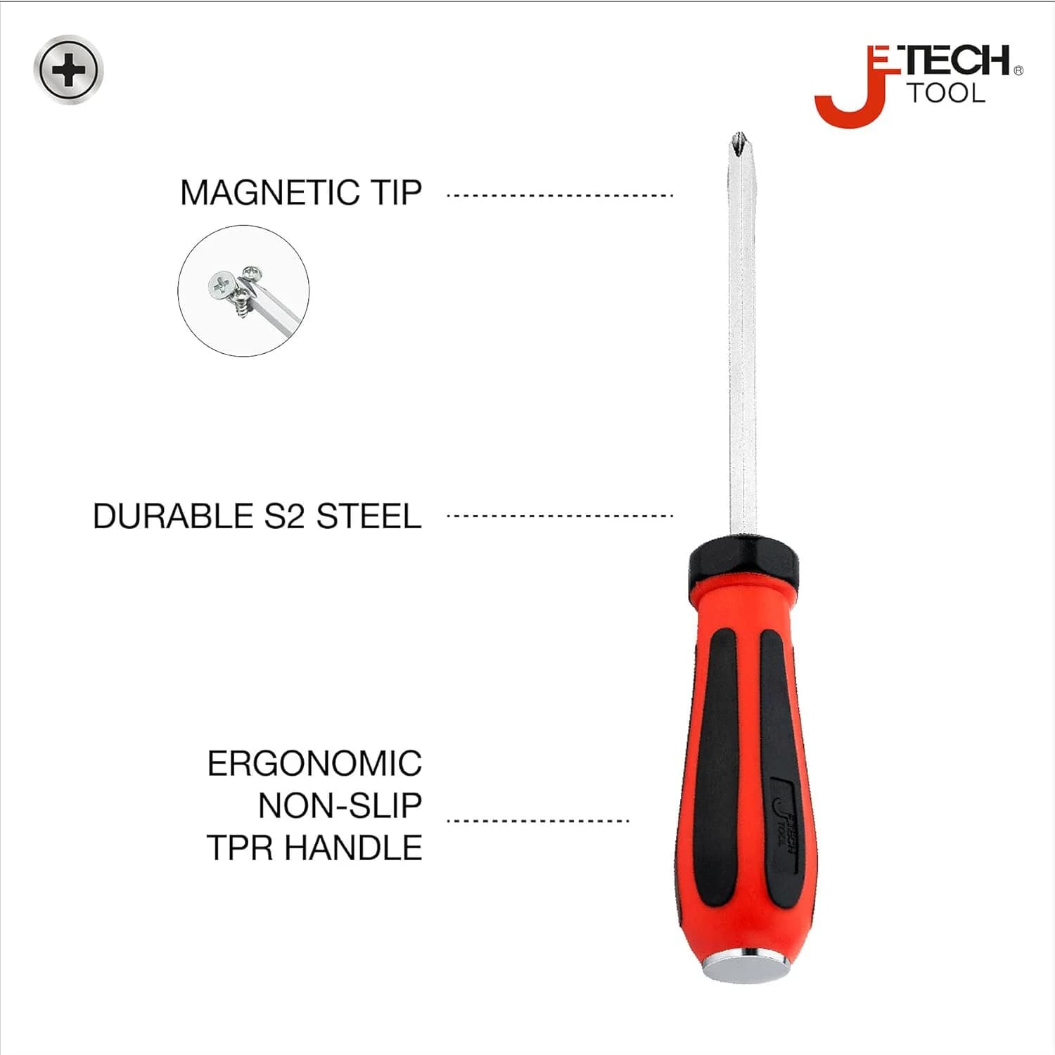 پیچ گوشتی ضربه خور چهارسو ۲۵۰-۶ برند Jetech جتک