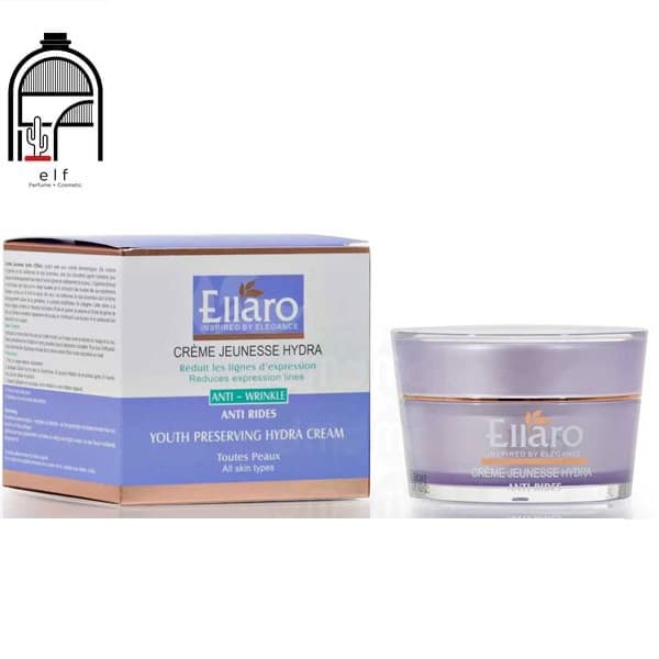 کرم ضد چروک آبرسان پوست یوس هیدرا کرم الارو Ellaro Jeunesse Hydra Cream