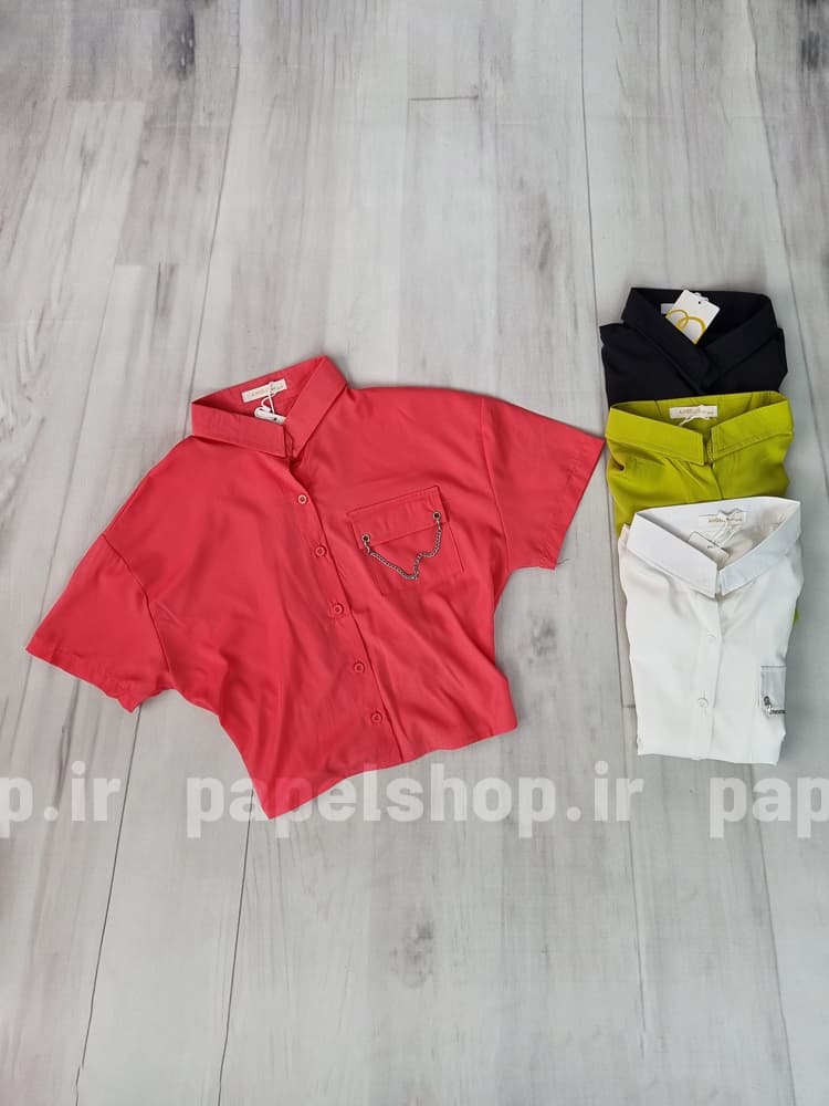 شومیز کراپ زنجیردار پشت کش — تصویر ۲