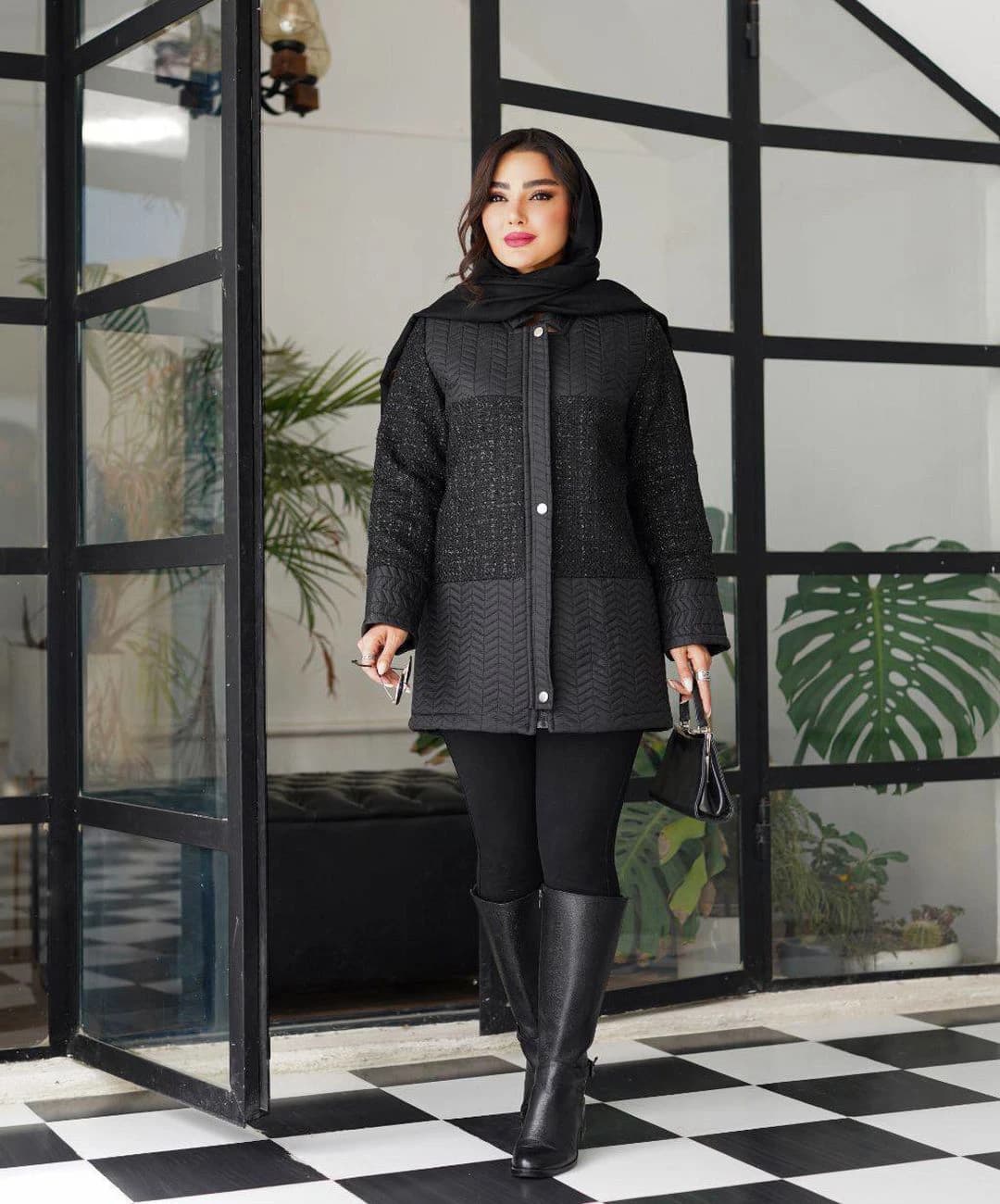 کاپشن آستردار دارای پشم شیشه مموری مدل سارگل |کد:5053
