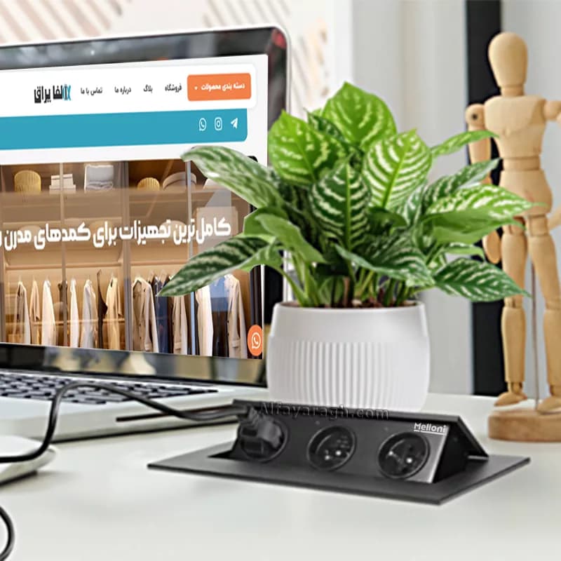 پریز توکار کابینت ملونی مدل 10088 — تصویر ۲
