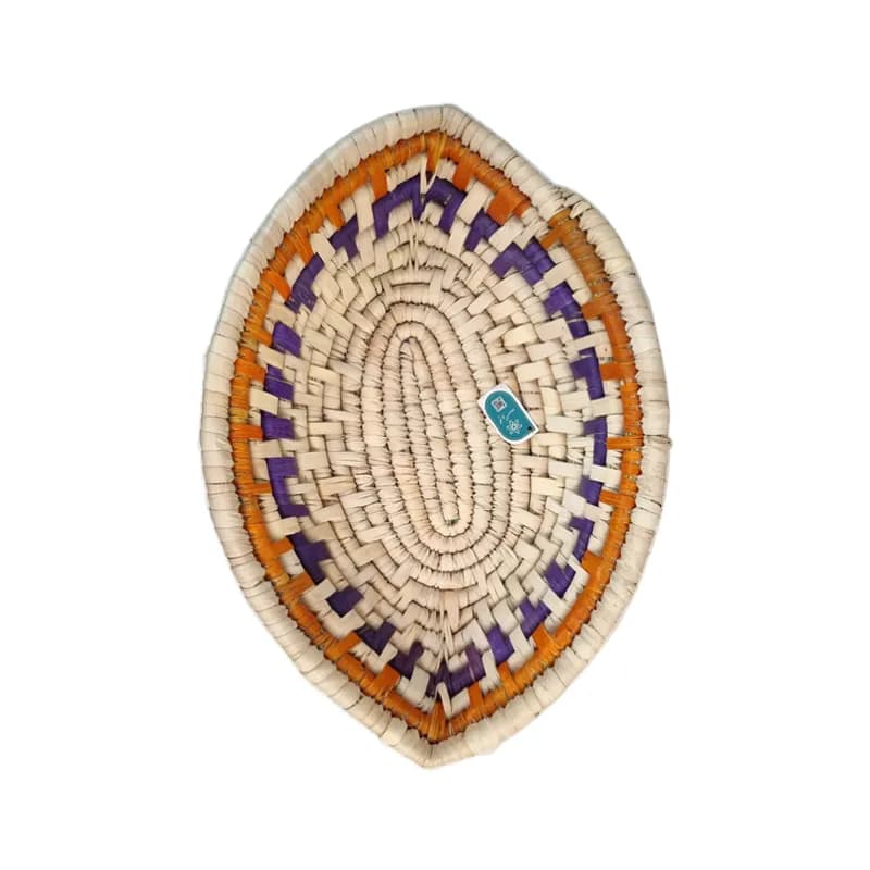 سبد حصیری بیضی رنگی 02