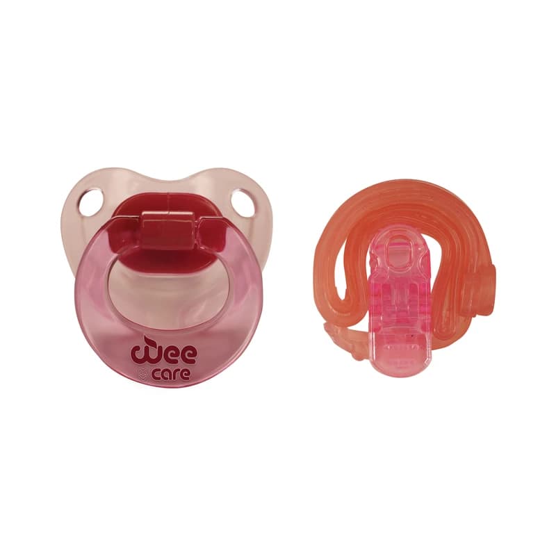 پستانک ارتودنسی شفاف Fancy وی کر به همراه بند سیلیکونی سایز 6تا12 ماه (Wee Care-P151) — تصویر ۳