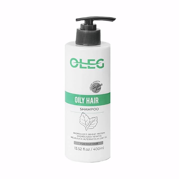 شامپو مو اولگ مدل Oily Hair فری سولفات حجم دهنده مناسب برای موهای چرب حجم 400 میلی لیتر