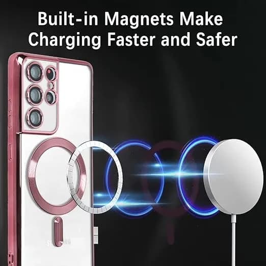 قاب مگ‌سیف محافظ لنزدار شفاف سامسونگ Galaxy S23 FE برند Berlia – Samsung Galaxy S23 FE Berlia Magsafe Lens Guard Clear Case