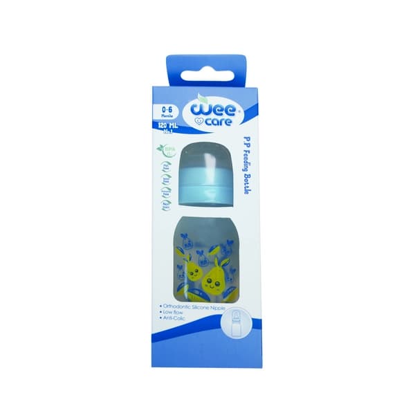 بطری شیر وی کر Wee Care مدل پروپیلن دهانه استاندارد ارتودنسی حجم 125 میلی لیتر کد B327 — تصویر ۶