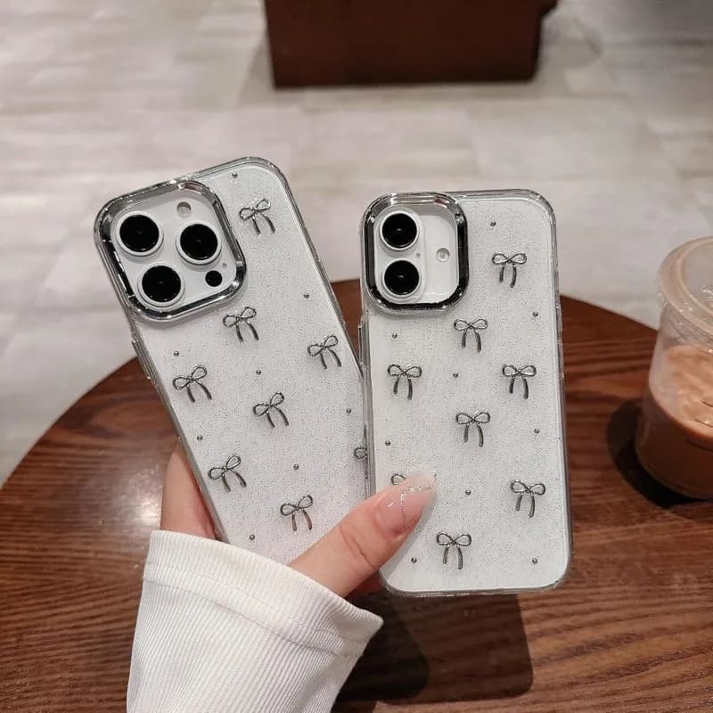 قاب اکلیلی و براق پاپیونی فانتزی آیفون ایکس اس – iPhone XS Shiny Bowknot Fancy Case