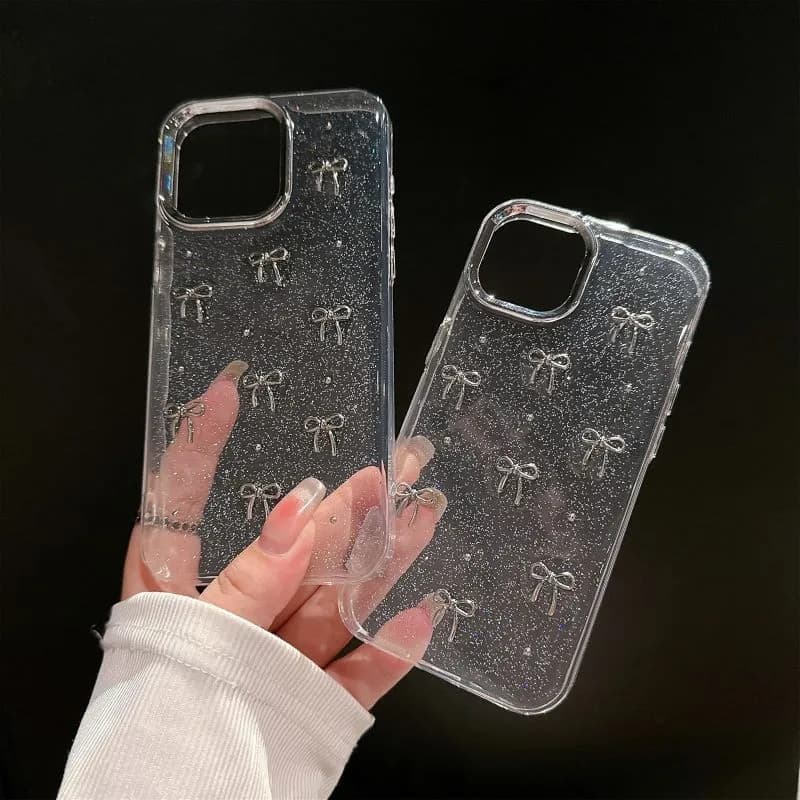 قاب اکلیلی و براق پاپیونی فانتزی آیفون 13 پرو – iPhone 13 Pro Shiny Bowknot Fancy Case